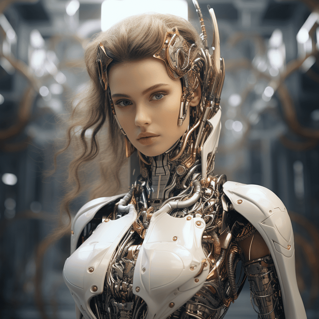 attractive female robot women
