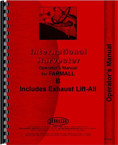 Farmall B Tractor Operators Manual (All)