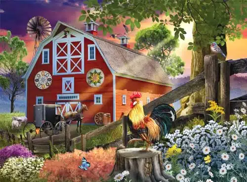 Buffalo Games   Country Life   Morning at The Farm   Piece Jigsaw Puzzle for Adults Challenging Puzzle Perfect for Game Nights   Piece Finished Size is x