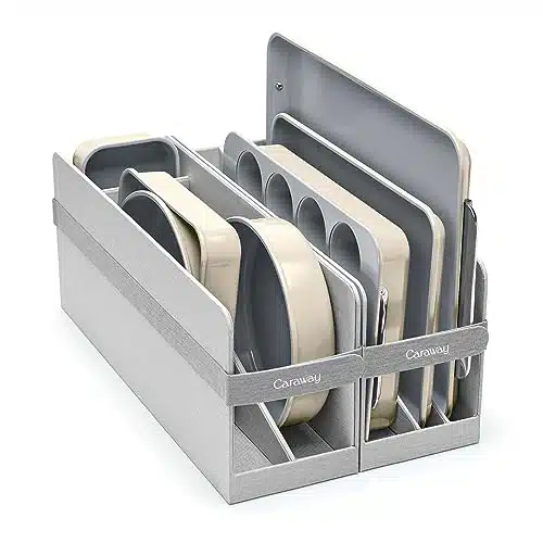 Caraway Nonstick Ceramic Bakeware Set (Pieces)   Baking Sheets, Assorted Baking Pans, Cooling Rack, & Storage   Aluminized Steel Body   Non Toxic, PTFE & PFOA Free   Cream