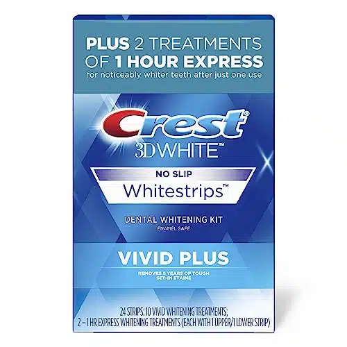 Crest D Whitestrips, Vivid Plus, Teeth Whitening Strip Kit, Count (Pack of )