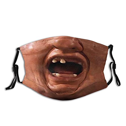 LAIPUTER Ugly Goonies Toothless Mouth Face Mask With Filters Reusable Breathable Adjustable Anti Dust Wind Sun Proof Fashion Balaclava For Women Men