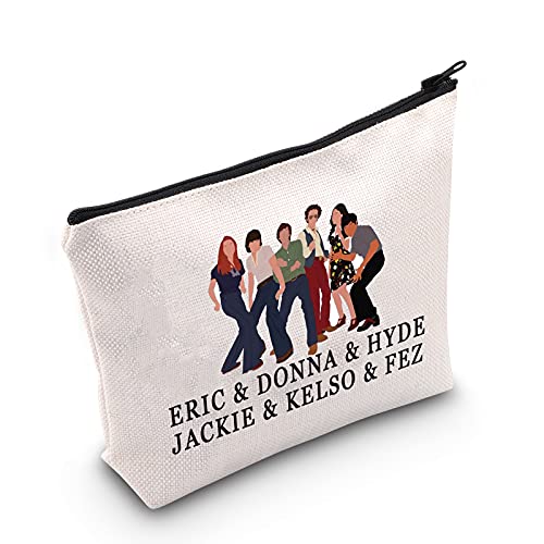 LEVLO s Show Cosmetic Make Up Bag s Show Fans Gift Eric Donna Hyde Jackie Kelso Fez Makeup Zipper Pouch Bag For Friend Family (Eric Donna Hyde)