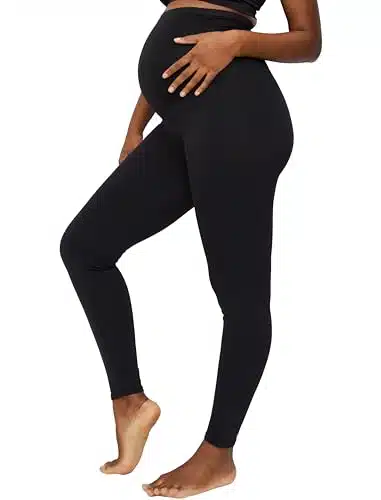 Motherhood Maternity Women's Maternity Essential Stretch Secret Fit Belly Leggings XS X Available in Pack & Packs, Black, Large