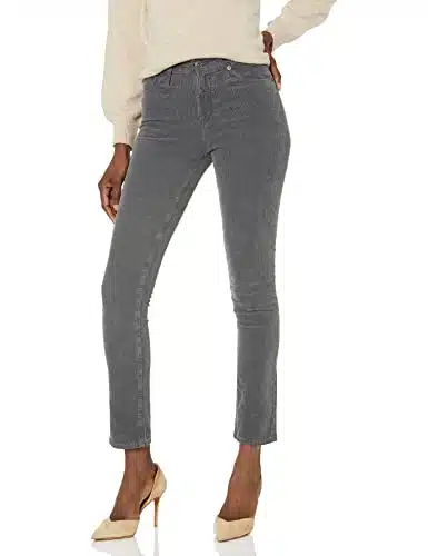 AG Adriano Goldschmied Women's Mari High Rise Slim Straight Jean, Year Sulfur Smooth Slate,