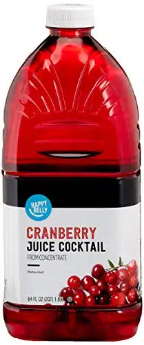 Amazon Brand   Happy Belly Juice Cocktail, Cranberry, Fl Oz Bottle