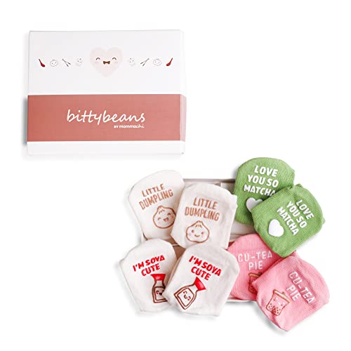 Asian Inspired Newborn Socks Gift Set   Pairs of Mommachi Designed Baby Gift Socks. Cute Baby Gift for Chinese New Year, Lunar New Year, Baby Shower, Newborn Gifts.