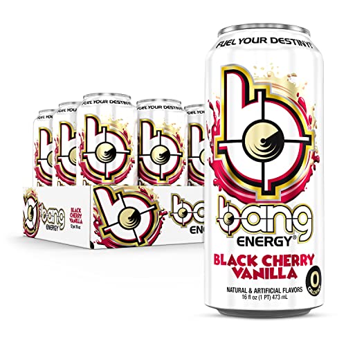 Bang Energy Black Cherry Vanilla, Sugar Free Energy Drink, Ounce (Pack of )