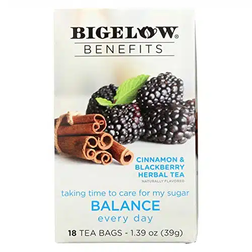 Bigelow Benefits Herbal Tea (Pack of ) Cinnamon & Blackberry Herbal Tea, Count (Pack of )