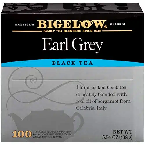 Bigelow Earl Grey Black Tea Bags, Count Box Caffeinated Black Tea