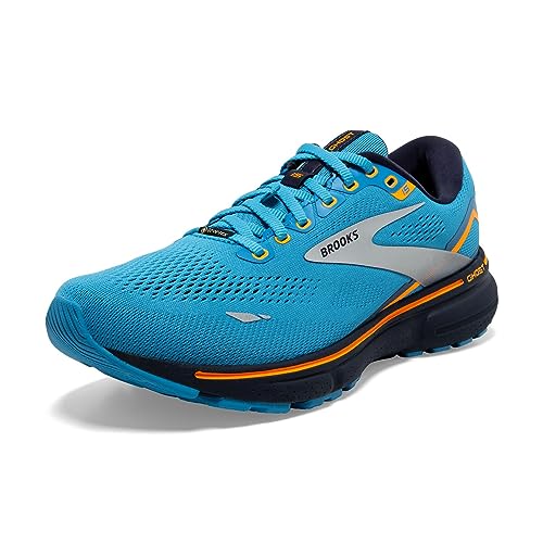 Brooks Men's Ghost GTX Waterproof Neutral Running Shoe BluePeacoatOrange edium