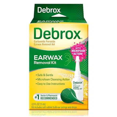 Debrox Earwax Removal Kit, Includes Drops and Ear Syringe Bulb, Oz