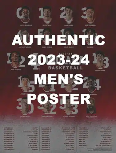 Indiana University Hoosiers en's Basketball Poster Schedule