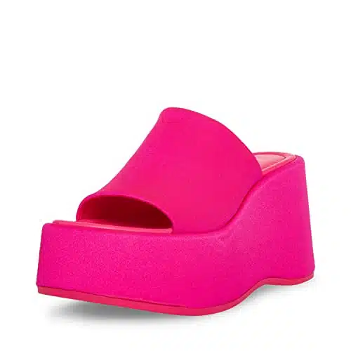 Madden Girl Women's Nicco Wedge Sandal, Hot Pink,