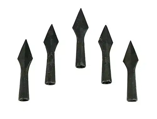 Museum Replicas Medieval Replica Type Hand Forged Small Broad Darkened Steel Arrowhead (Set of )   Anglo Saxon Warhead