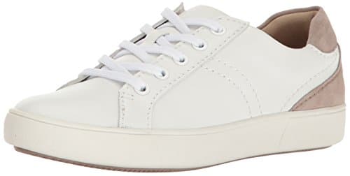 Naturalizer Womens Morrison Comfortable Lace Up Fashion Casual Sneaker,White Leather Taupe, US