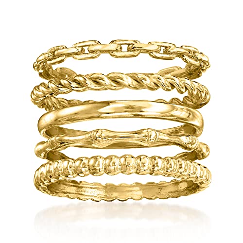 Ross Simons kt Gold Over Sterling Jewelry Set Stackable Rings.
