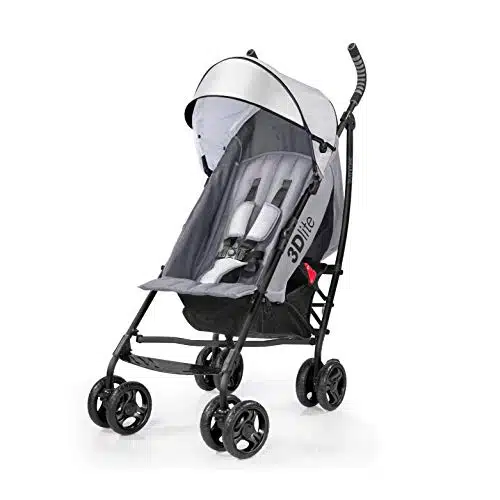 Summer Infant Dlite Convenience Stroller, Gray   Lightweight Stroller with Aluminum Frame, Large Seat Area, Position Recline, Extra Large Storage Basket   Infant Stroller for Travel and More