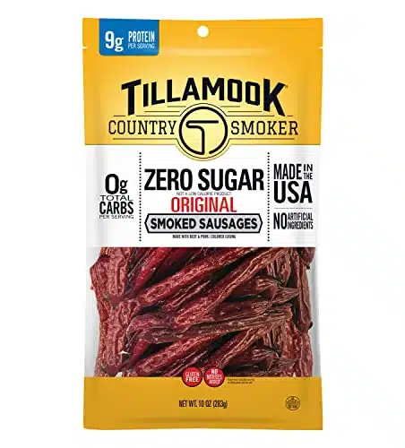 Tillamook Country Smoker Keto Friendly Zero Sugar Smoked Sausages, Original, Ounce