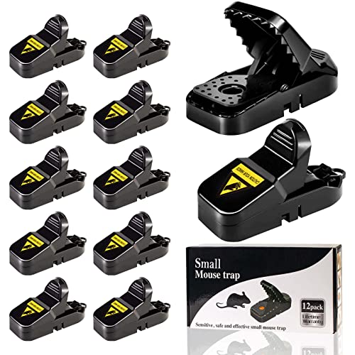 VEFEFI Mouse Traps Pack for House Indoor Outdoor, Small Mice Traps for House Indoor, Reusable Mousetrap Quick Effective Mouse Catcher for Home