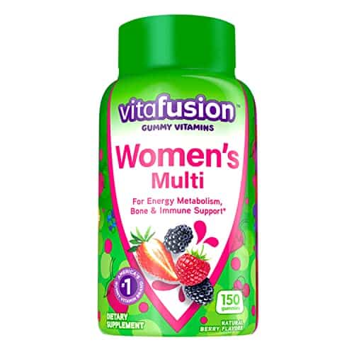 Vitafusion Womens Multivitamin Gummies, Berry Flavored Daily Vitamins for Women With Vitamins A, C, D, E, B and B , Americaâs Number Gummy Vitamin Brand, Days Supply, Count