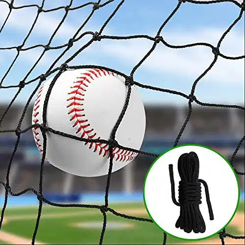 Wiseek 'x' Baseball Softball Backstop Nets, Heavy Duty Baseball Netting Ball Stop Netting #Nylon Sport Netting Barrier