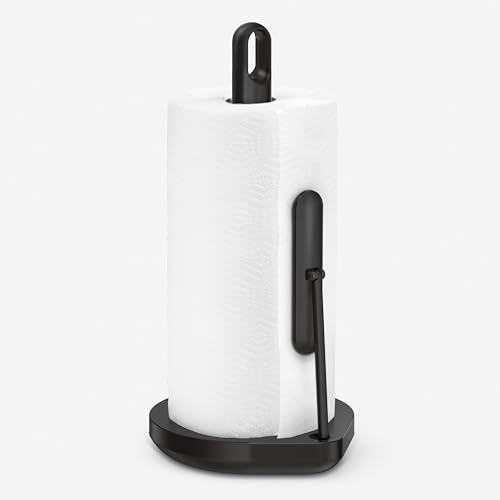 simplehuman Tension Arm Paper Towel Holder, Black Stainless Steel