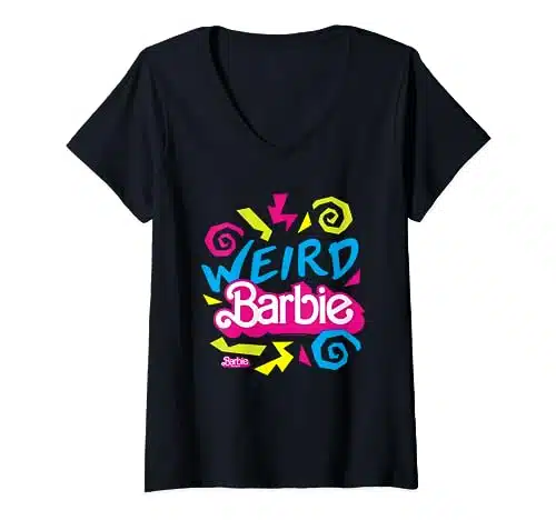 Barbie The Movie   Weird Barbie V Neck T Shirt