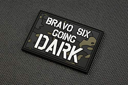 Bravo Six Going Dark PVC Morale Patch GITD Multicam Modern Warfare x