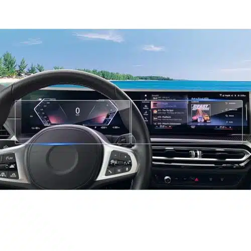 Coleya XXXXM Screen Protector for BMW iDrive (Inch Navi+Inch Dash), for X(), X(), XM (), X(), High Clarity Plastic Protective Film (PCS Navi+PCS Dash)