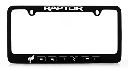 FORD Bronco UV Printed Metal License Plate Frame   Raptor