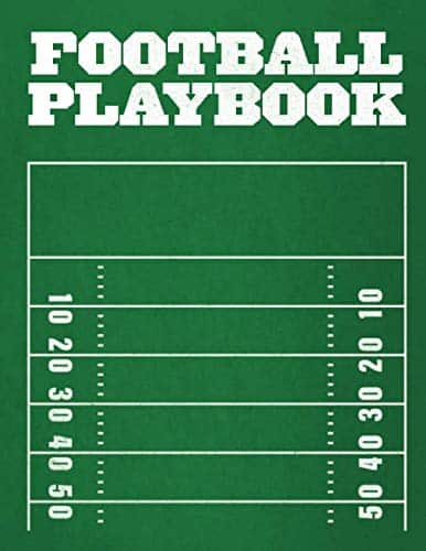 Football Playbook Page xNotebook with Field Diagrams for Drawing Up Football Plays and Drills, Creating a Playbook, and Scouting