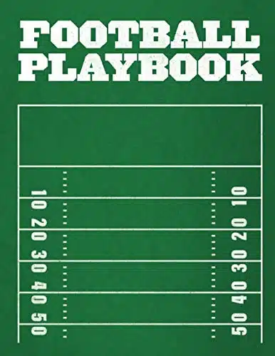 Football Playbook Page xNotebook with Field Diagrams for Drawing Up Football Plays and Drills, Creating a Playbook, and Scouting