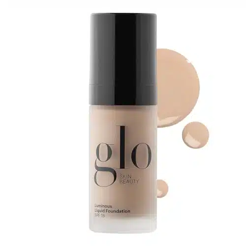 Glo Skin Beauty Luminous Liquid Mineral Foundation Makeup with SPF (Naturelle)   Improves Uneven Skin Tone, Smooths & Corrects Imperfections, Sheer to Medium Coverage, Dewy Finish