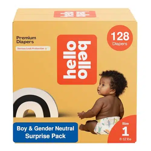 Hello Bello Premium Baby Diapers I Count of Disposable, Extra Absorbent, Hypoallergenic, and Eco Friendly Baby Diapers with Snug and Comfort Fit I Surprise Boy & Gender Neutral Patterns