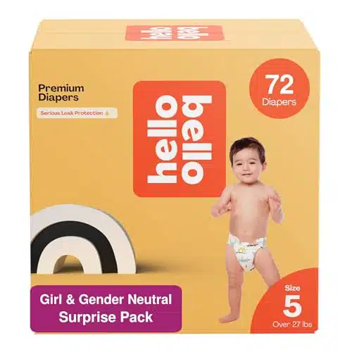 Hello Bello Premium Baby Diapers I Count of Disposable, Extra Absorbent, Hypoallergenic, and Eco Friendly Baby Diapers with Snug and Comfort Fit I Surprise Girl & Gender Neutral Patterns
