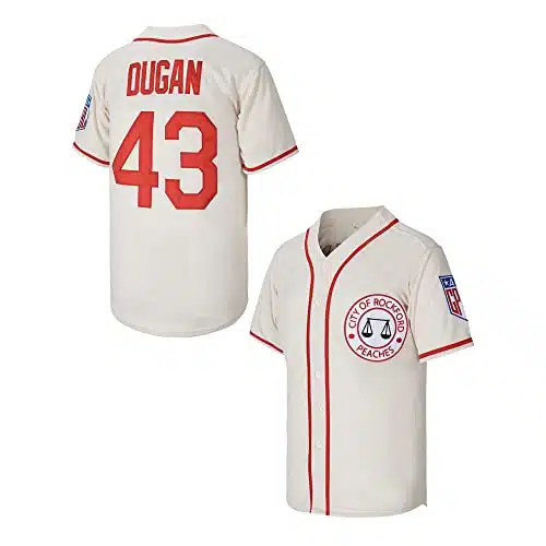 Jimmy Dugan City of Rockford Peaches A League of Their Own Movie Men's Baseball Jersey Stitched Size S