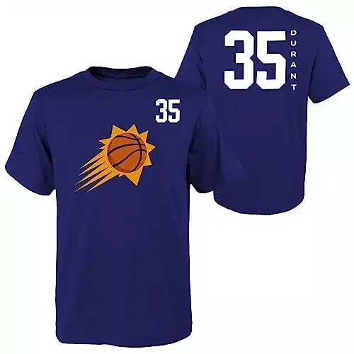 Kevin Durant Phoenix Suns NBA Boys Youth Purple Biggest Fan Player Name & Number T Shirt (as, Alpha, s, Regular)