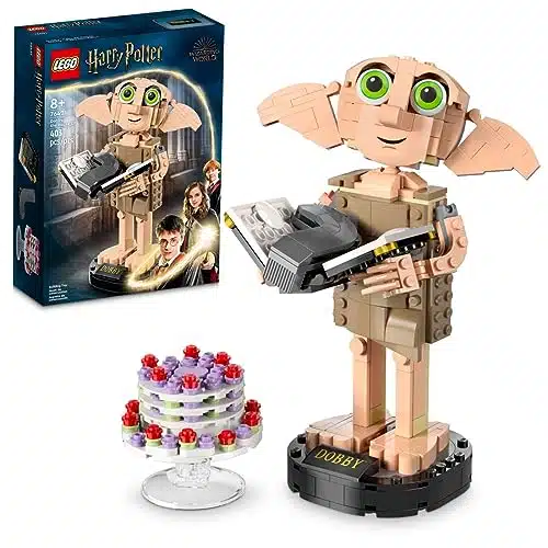LEGO Harry Potter Dobby The House Elf Building Toy Set, Build and Display Model of a Beloved Character from The Harry Potter Franchise, for Year Old Boys' and Girls' Birthday,