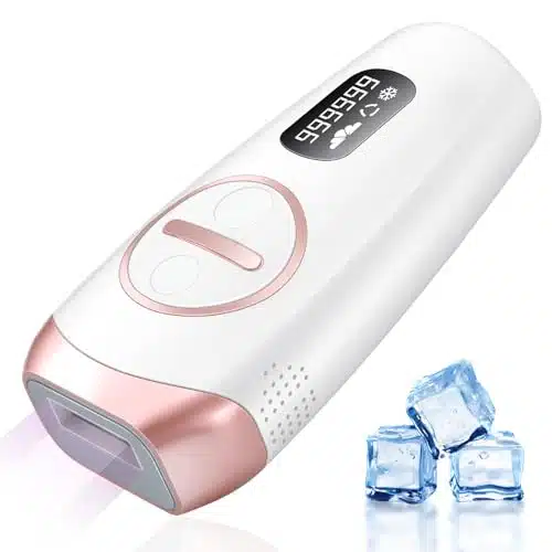 Laser Hair Removal, IPL Hair Removal with Cooling for Women and Men, Permanent Hair Removal Device Upgrade Flashes for Face Armpit Arm Bikini Line Leg Whole Body