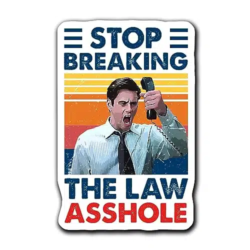 Liar Liar Stop Breaking The Law Asshole Retro Art Sticker
