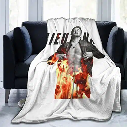 MXSLOVE Soft Pompom Fringe Throw Blanket Kelly Severide Fleece Blankets for Sofa Bed Travel x