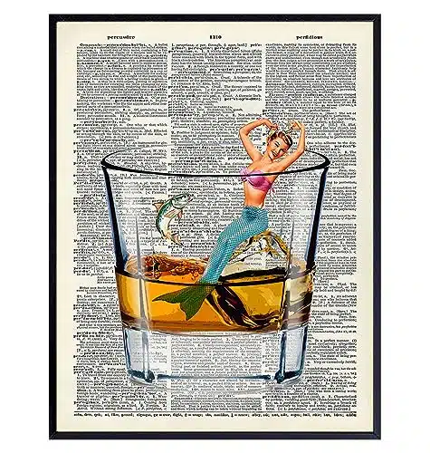 Man cave Bar Wall Decor x   Funny Fish Wall Decor   Scotch Whiskey Wall Art for Men   Masculine Wall Decor for Men   Preppy Trendy Dictionary Art Picture Poster Print   Home Office Decorations