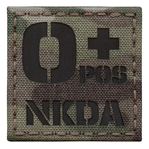 Multicam Infrared IR OPOS NKDA O+ Blood Type xTactical Morale Hook Patch