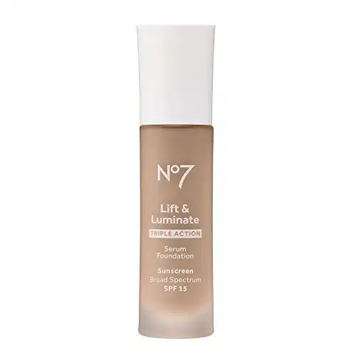 NoLift & Luminate Triple Action Serum Foundation   Cool Vanilla   Liquid Makeup with SPF for Dewy, Glowy Base   Radiant Foundation for Mature Skin (ml)