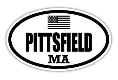 Pittsfield MA Massachusetts Berkshire County Stealthy US Flag Euro Decal Bumper Sticker  Vinyl x