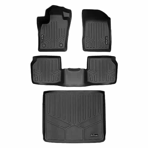 SMARTLINER All Weather Protection Custom Fit Black Row Floor Mats and Cargo Liner Set Compatible with Dodge Hornet GT & GT Plus