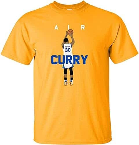 Shedd Shirts Gold State Curry Air Pic T Shirt Adult Large
