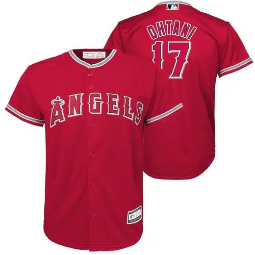 Shohei Ohtani Los Angeles Angels MLB Kids Youth Red Alternate Player Jersey ()