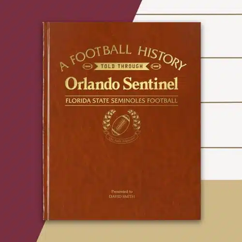 Signature gifts Seminoles Personalized College Football Newspaper History Book, ALarge Deluxe Hardcover   College Football Fan, Alumni, Students Keepsake Gift (Florida State Seminoles)